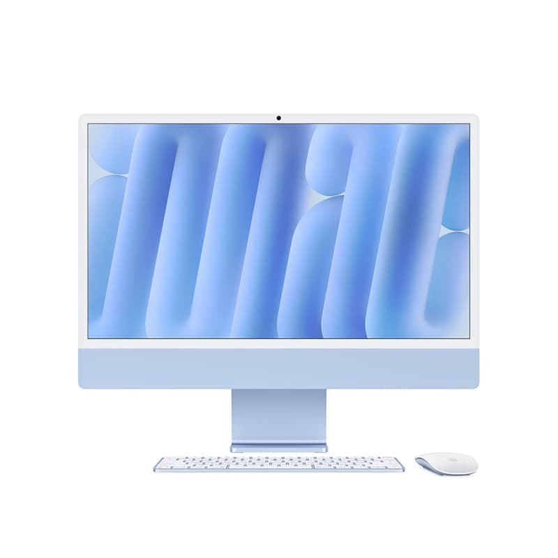 24-inch iMac with Retina 4.5K display: Apple M4 chip with 10‑core CPU and 10‑core GPU, 24GB, 512GB SSD - Blue