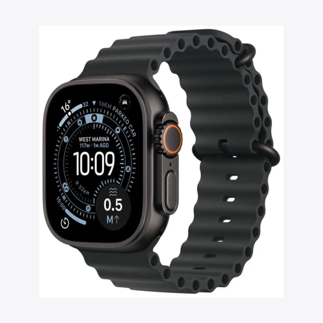 Apple Watch Ultra 3 GPS + Cellular 49mm Black Titanium Case with Black Ocean Band