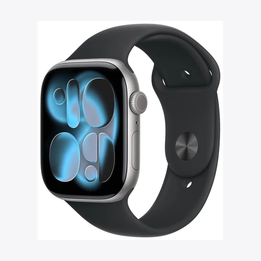 Apple Watch Series 11 GPS 46mm Space Grey Aluminium Case with Black Sport Band - S/M