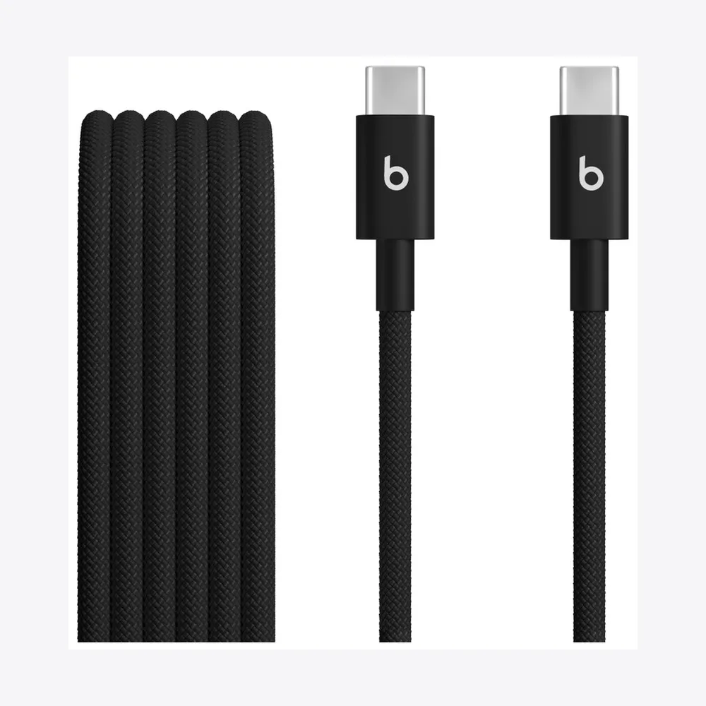 Beats USB-C to USB-C Woven Cables (1.5 m) - Bolt Black (2-Pack)