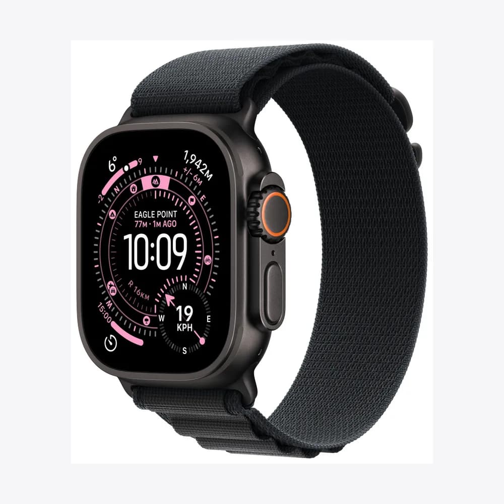 Apple Watch Ultra 3 GPS + Cellular 49mm Black Titanium Case with Black Alpine Loop - Small