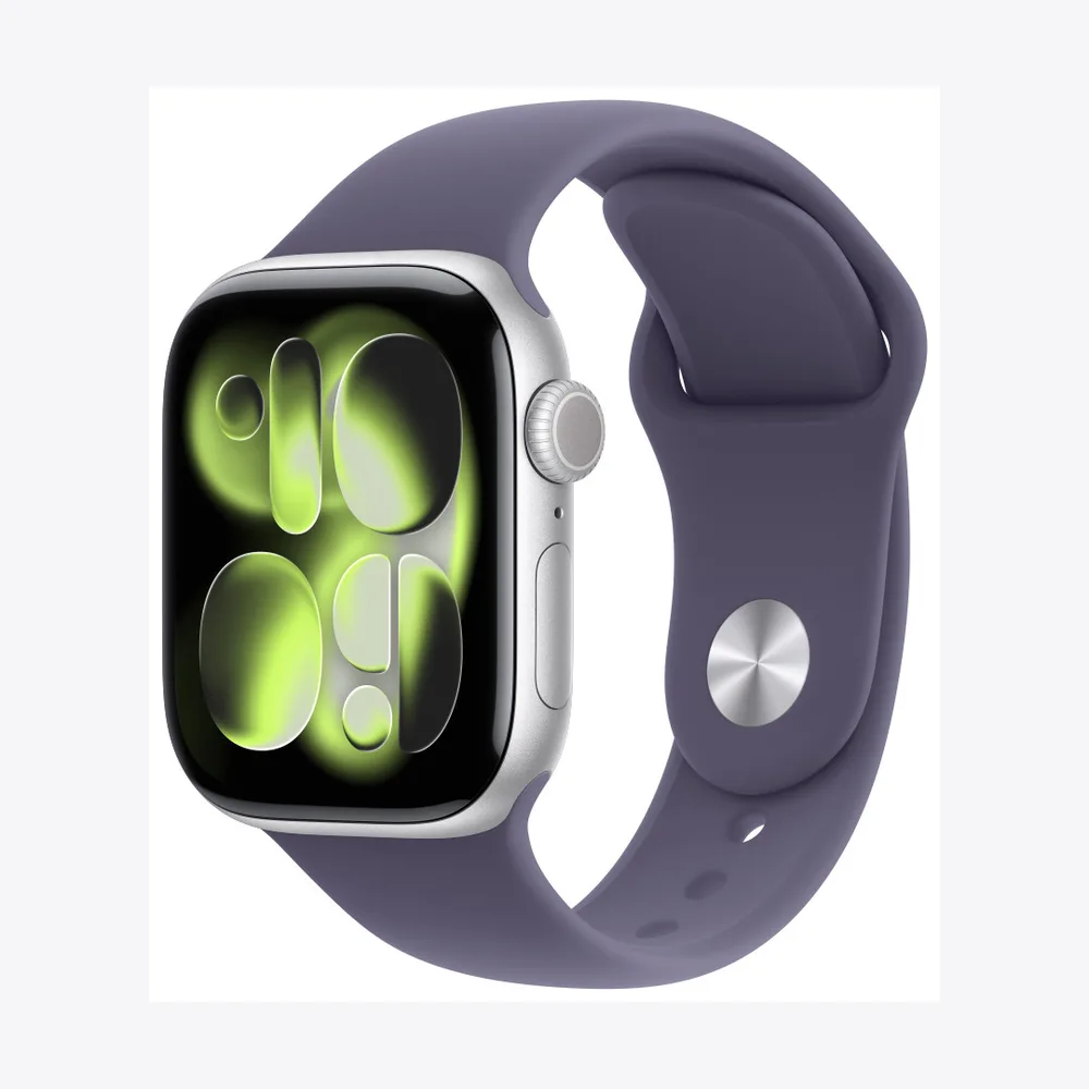Apple Watch Series 11 GPS 42mm Silver Aluminium Case with Purple Fog Sport Band - M/L