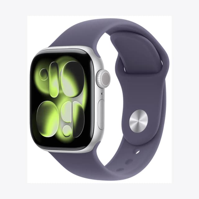 Apple Watch Series 11 GPS 42mm Silver Aluminium Case with Purple Fog Sport Band - S/M
