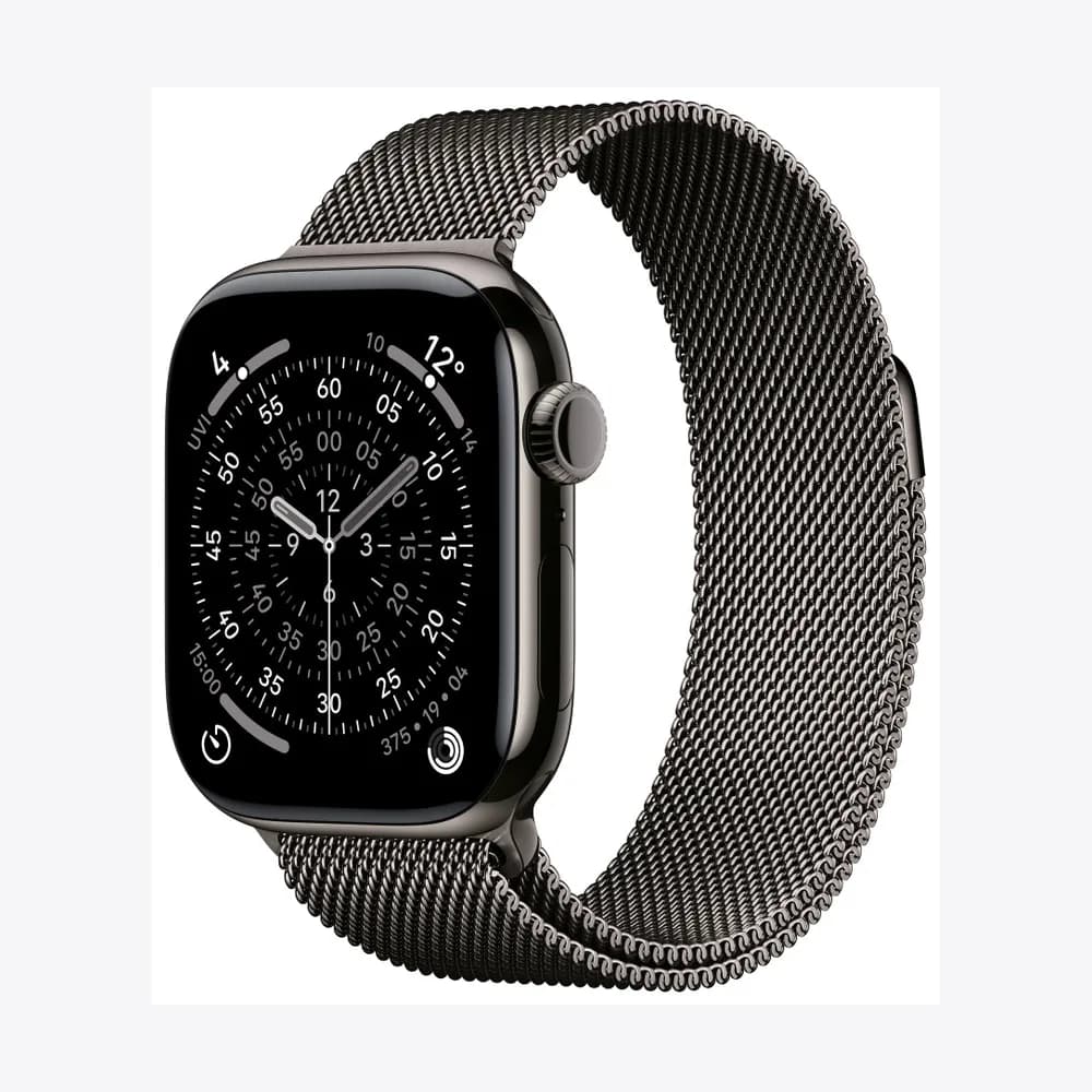 Apple Watch Series 11 GPS + Cellular 42mm Slate Titanium Case with Slate Milanese Loop