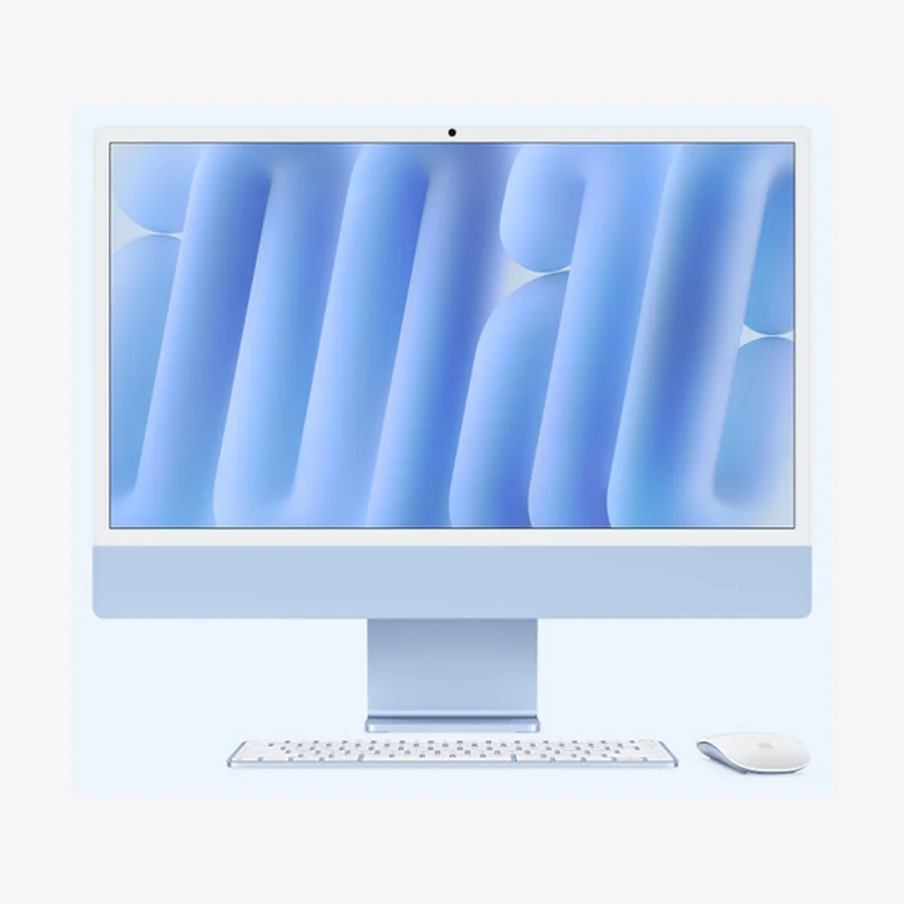 24-inch iMac with Retina 4.5K display: Apple M4 chip with 8‑core CPU and 8‑core GPU, 16GB, 256GB SSD - Blue