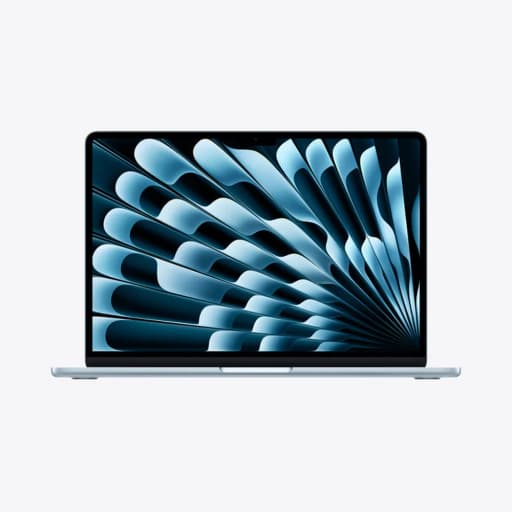 13-inch MacBook Air: Apple M5 chip with 10‑core CPU and 8‑core GPU, 16GB, 512GB SSD - Sky Blue