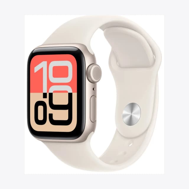 Apple Watch SE 3 GPS + Cellular 40mm Starlight Aluminium Case with Starlight Sport Band - S/M
