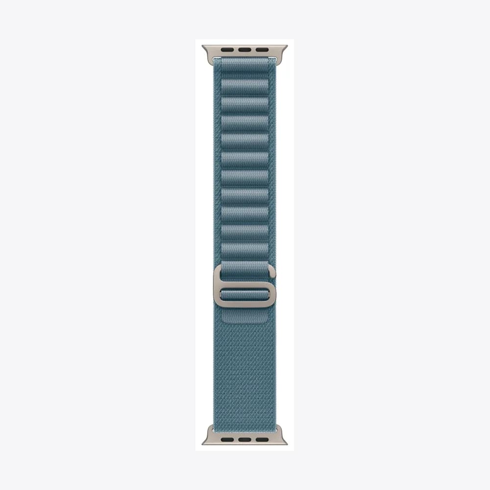 49mm Light Blue Alpine Loop - Medium - Natural Titanium Finish