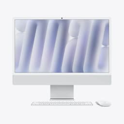24-inch iMac with Retina 4.5K display: Apple M4 chip with 8‑core CPU and 8‑core GPU, 16GB, 256GB SSD - Silver