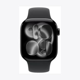 Apple Watch Series 11 GPS 42mm Jet Black Aluminium Case with Black Sport Band - S/M