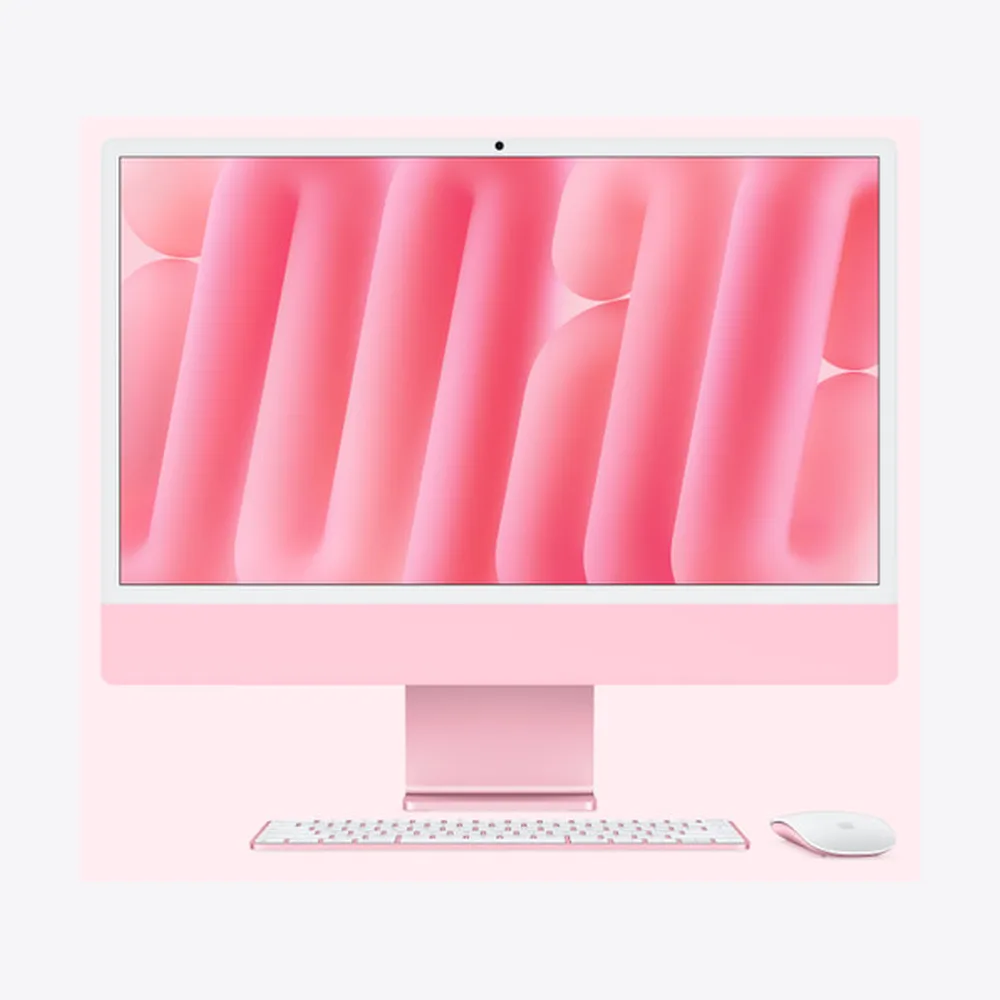 24-inch iMac with Retina 4.5K display: Apple M4 chip with 8‑core CPU and 8‑core GPU, 16GB, 256GB SSD - Pink