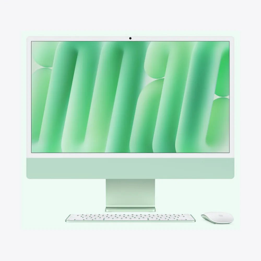 24-inch iMac with Retina 4.5K display: Apple M4 chip with 8‑core CPU and 8‑core GPU, 16GB, 256GB SSD - Green