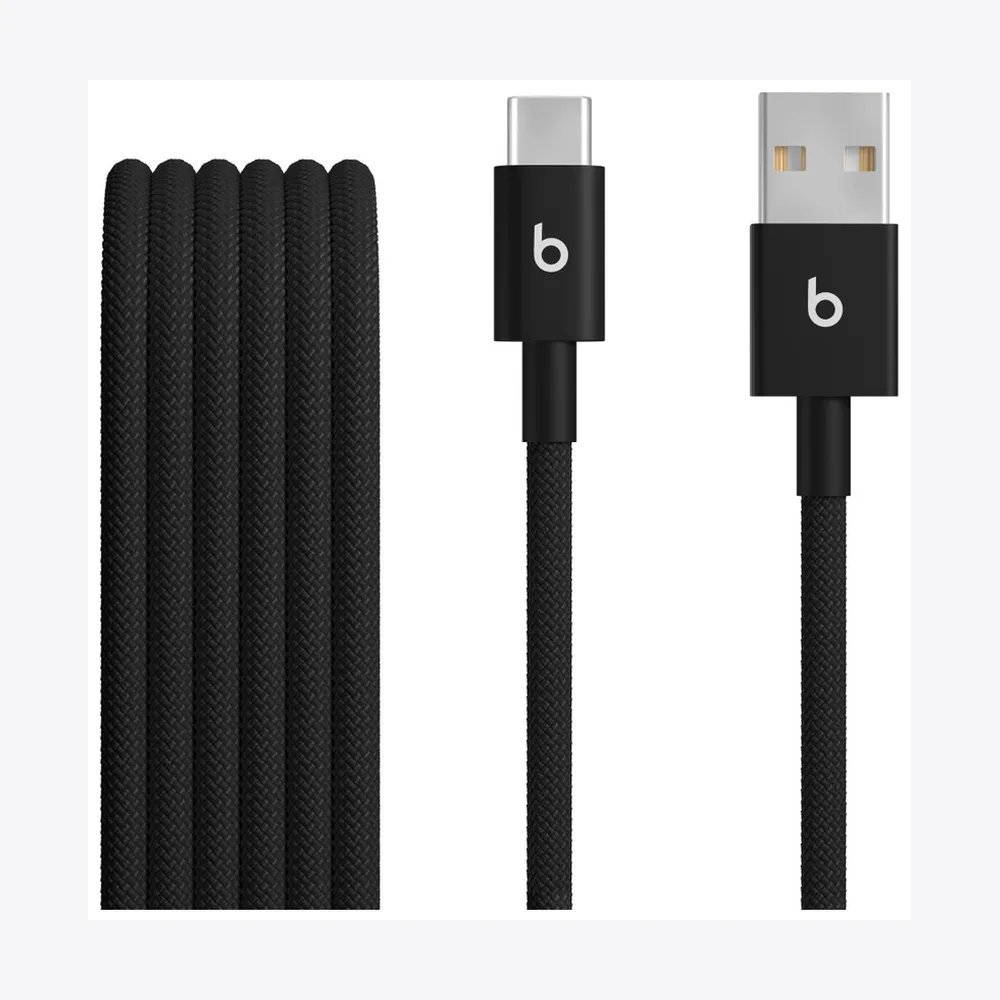 Beats USB-A to USB-C Woven Cables (1.5 m) - Bolt Black (2-Pack)